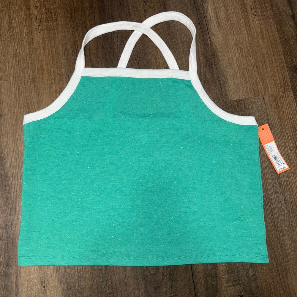 NWT Target Colsie Green and White Lounge Top